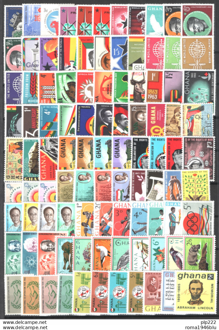 Ghana 1957/73 Almost Complete Collection 500 Val.+ 49 S/S **/MNH VF - Ghana (1957-...)