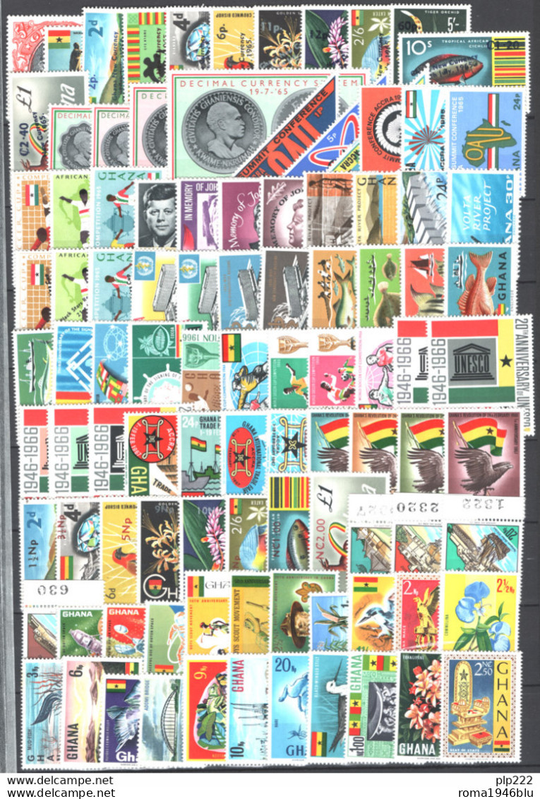 Ghana 1957/73 Almost Complete Collection 500 Val.+ 49 S/S **/MNH VF - Ghana (1957-...)