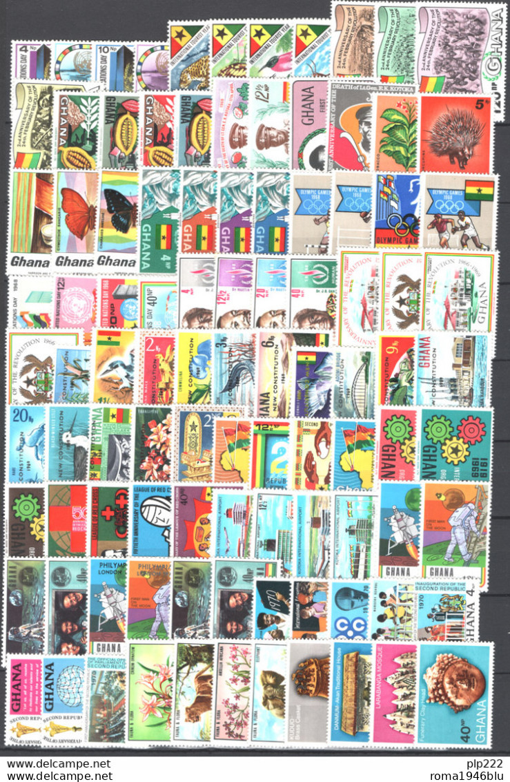 Ghana 1957/73 Almost Complete Collection 500 Val.+ 49 S/S **/MNH VF - Ghana (1957-...)