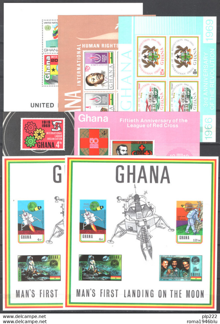 Ghana 1957/73 Almost complete collection 500 val.+ 49 S/S **/MNH VF