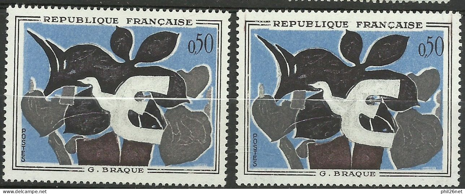 France   N°  1319 Et 1319  Avec Le Blanc Décalé  Neufs    *  *        B/TB    Voir Scans   Soldé ! ! ! - Nuovi