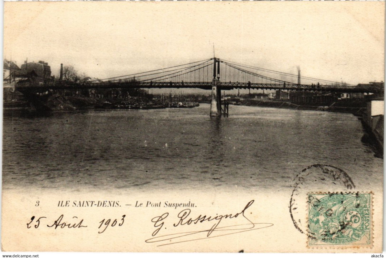 CPA L'ILE-SAINT-DENIS Le Pont Suspendu (1353077) - L'Ile Saint Denis
