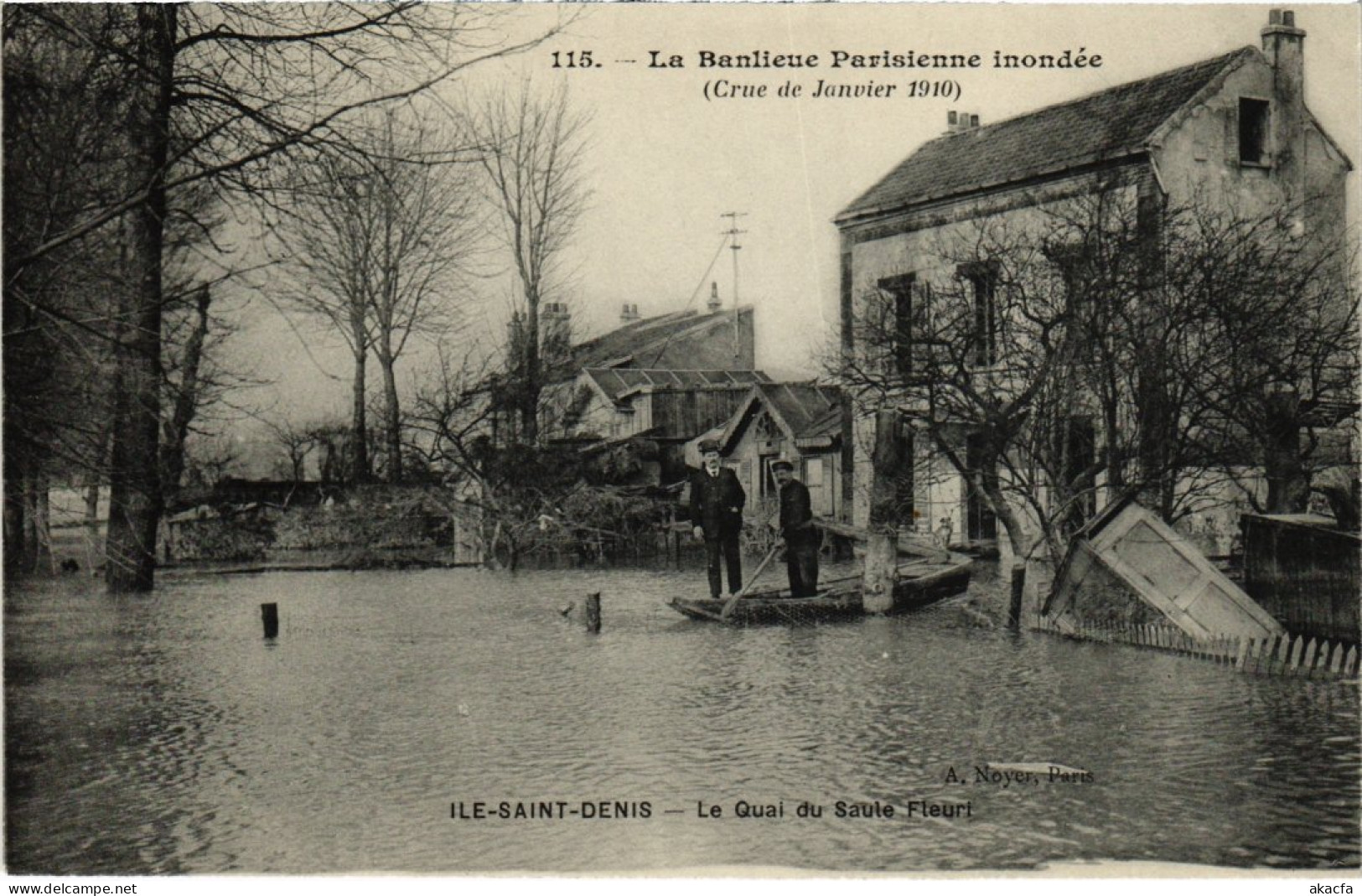 CPA L'ILE-SAINT-DENIS Le Quai Du Saule Fleuri - Crue De Janvier 1910 (1353213) - L'Ile Saint Denis