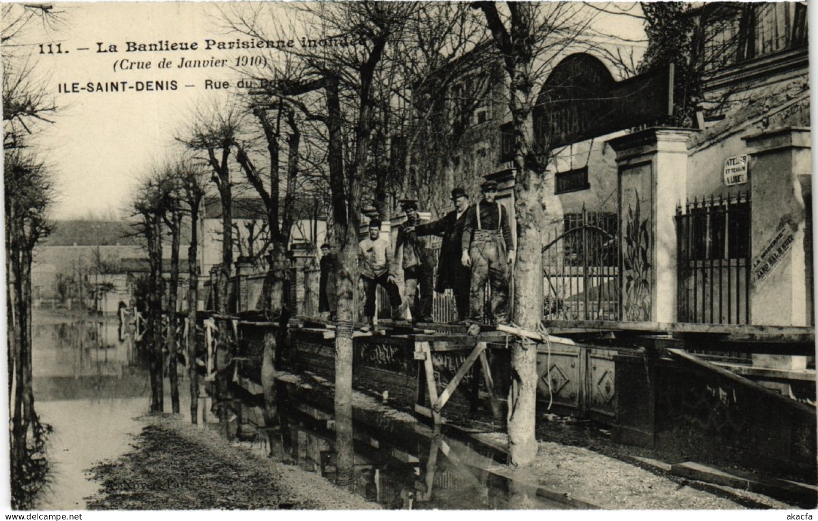 CPA L'ILE-SAINT-DENIS Crue De Janvier 1910 - Street Scene (1353241) - L'Ile Saint Denis