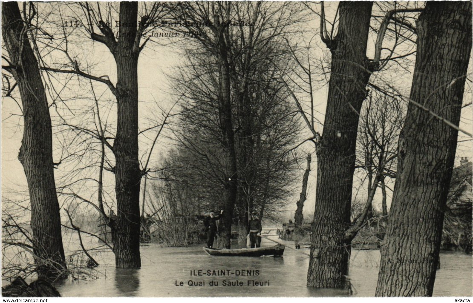 CPA L'ILE-SAINT-DENIS Crue De Janvier 1910 - Le Quai Du Saute Fleuri (1353248) - L'Ile Saint Denis
