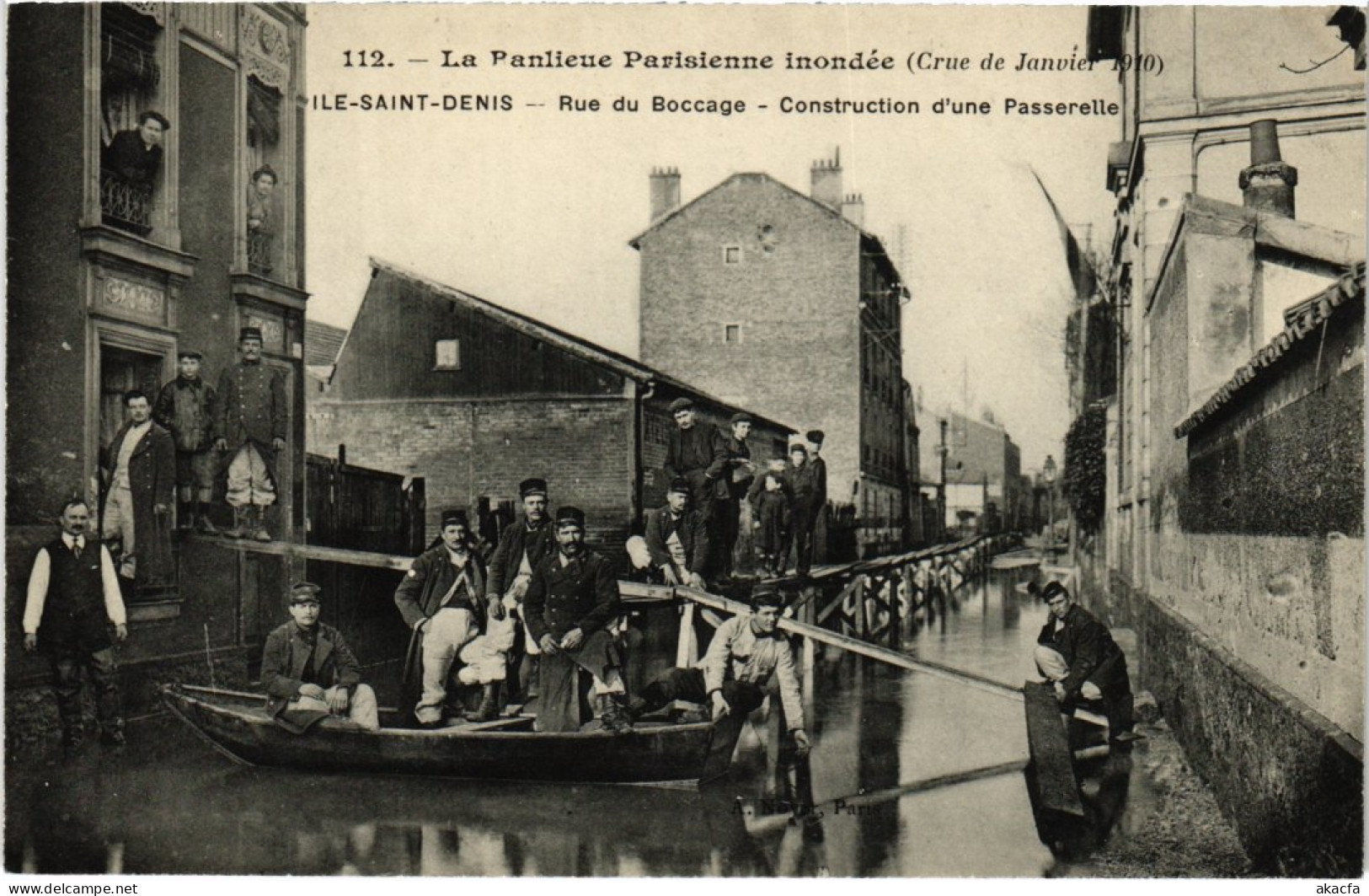 CPA L'ILE-SAINT-DENIS Crue De Janvier 1910 - Rue Du Boccage (1353246) - L'Ile Saint Denis