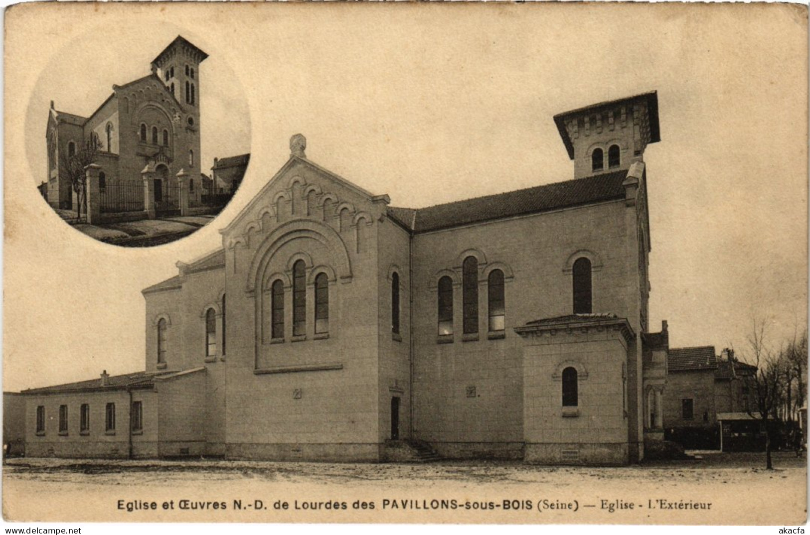 CPA LES PAVILLONS-sous-BOIS Eglise Et Oeuvres N.-D. De Lourdes (1353824) - Les Pavillons Sous Bois