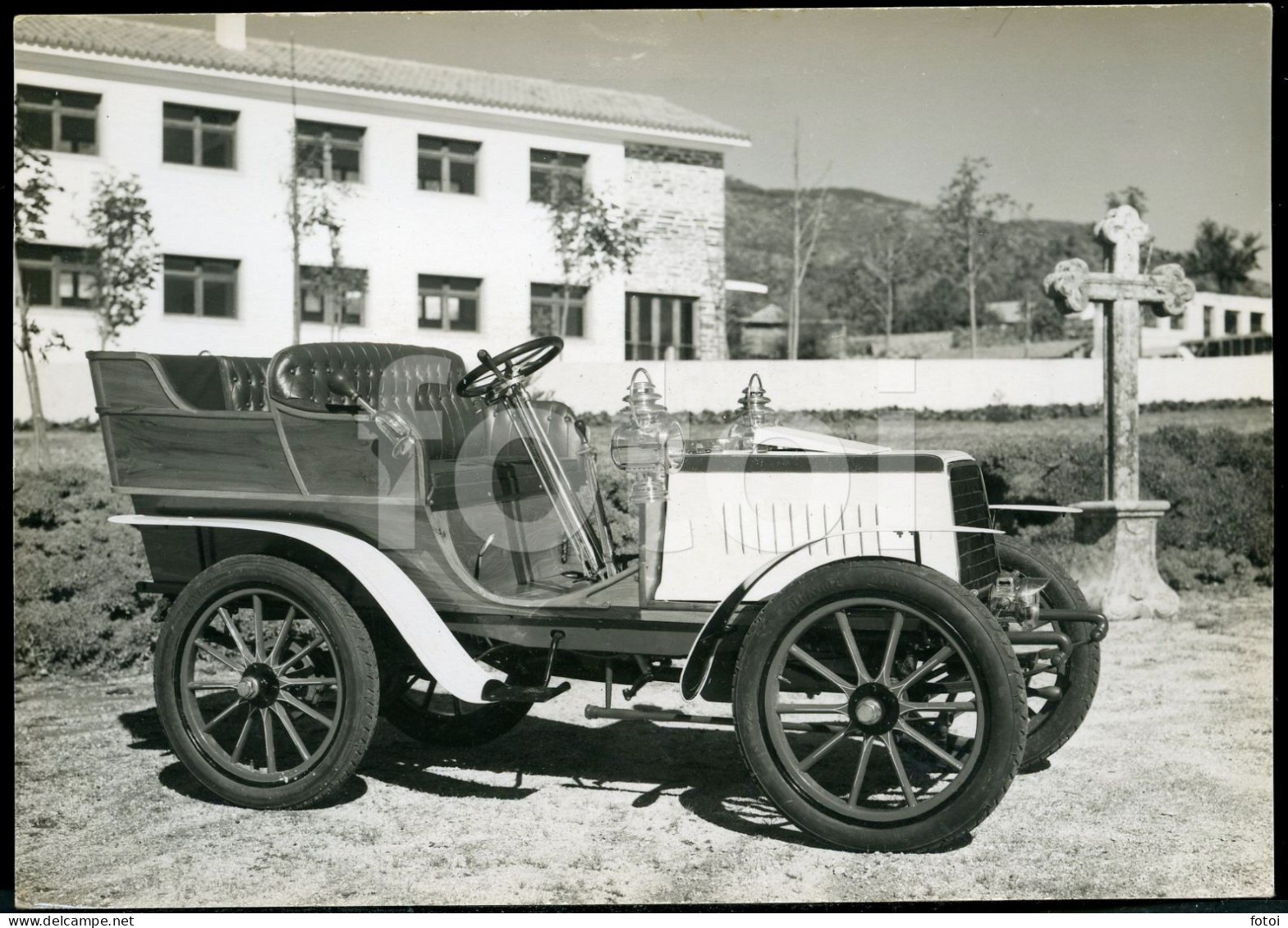 REAL PHOTO POSTCARD VISEU CARAMULO MUSEU PORTUGAL CAR VOITURE DARRACQ - Viseu