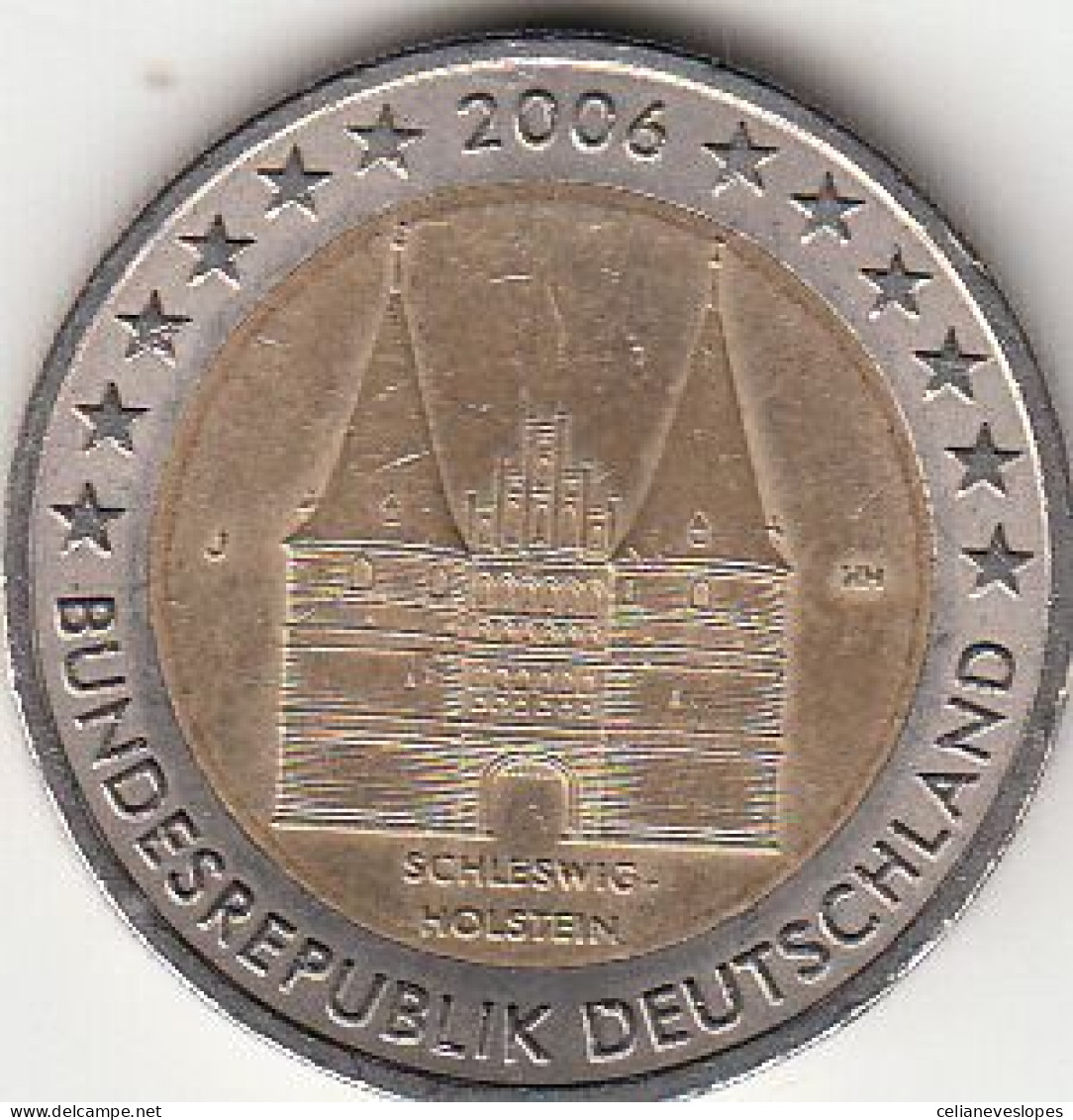 Germany, Moeda De 2 Euros De 2006 J, Holsten Gate, Uncirculated - Andere & Zonder Classificatie