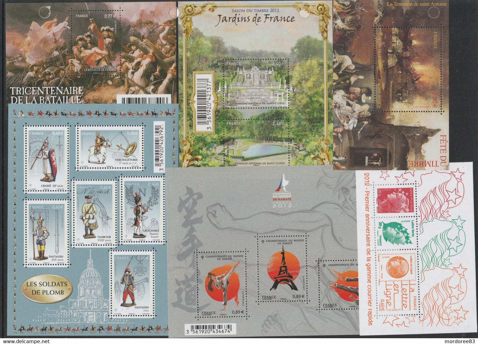 FRANCE 2012 ANNEE COMPLETE 97 TIMBRES NEUF YT 4631 A 4710 - VOIR 4 SCANS - 2010-2019