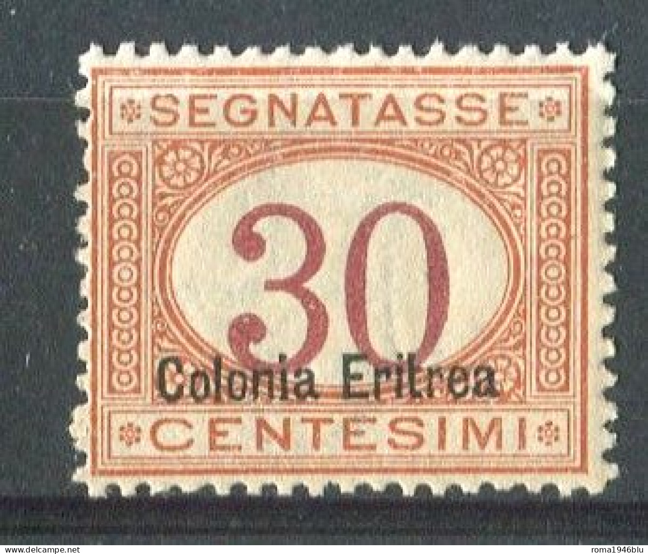 ERITREA 1920-26 SEGNATASSE 30 C. * GOMMA ORIGINALE - Eritrea