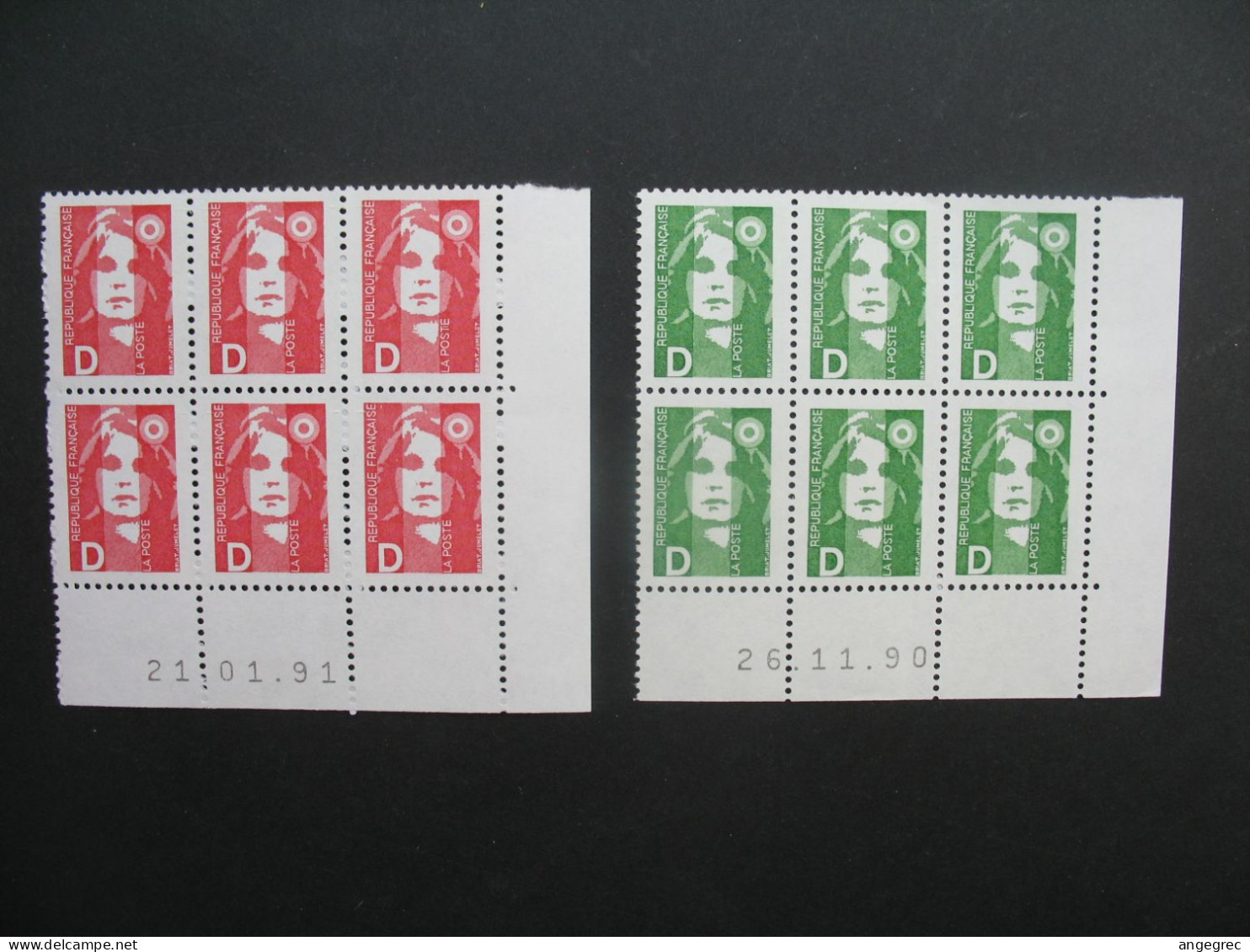 France Lot De Timbre Neuf **  Lettre  D En Coin Daté Du N°2711 & 2712  De 1991 Voir Scan - 1990-1999