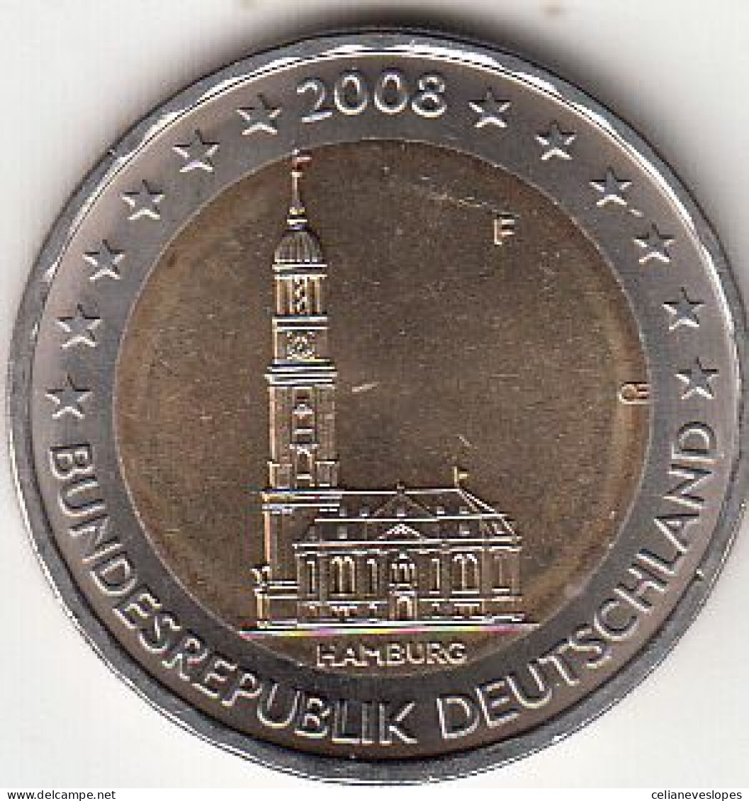 Germany, Moeda De 2 Euros De 2008 D, St. Michael`s Church, Uncirculated - Other & Unclassified