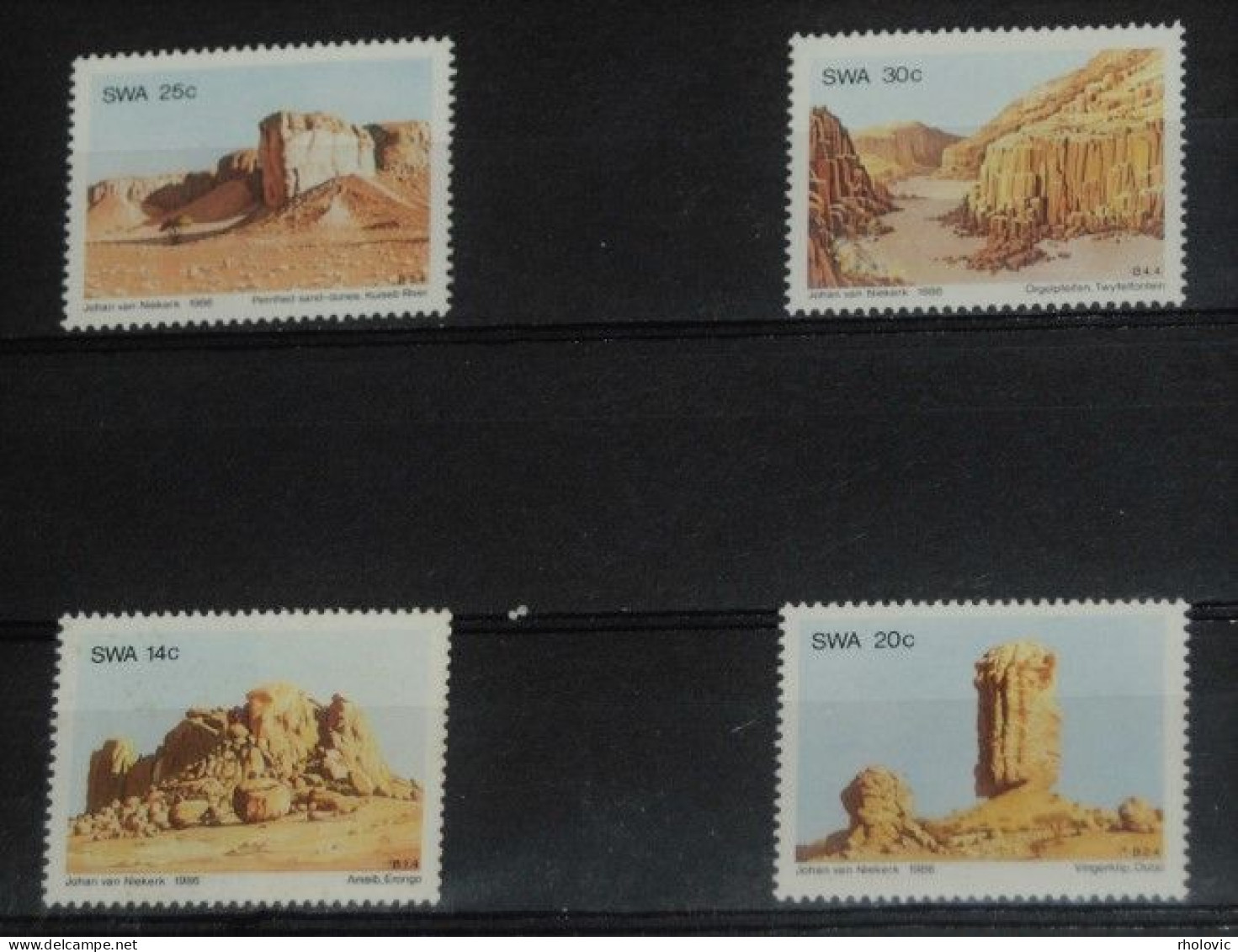 SOUTH WEST AFRICA 1986, Rock Formations, Mi #588-91, MNH** - Mountains