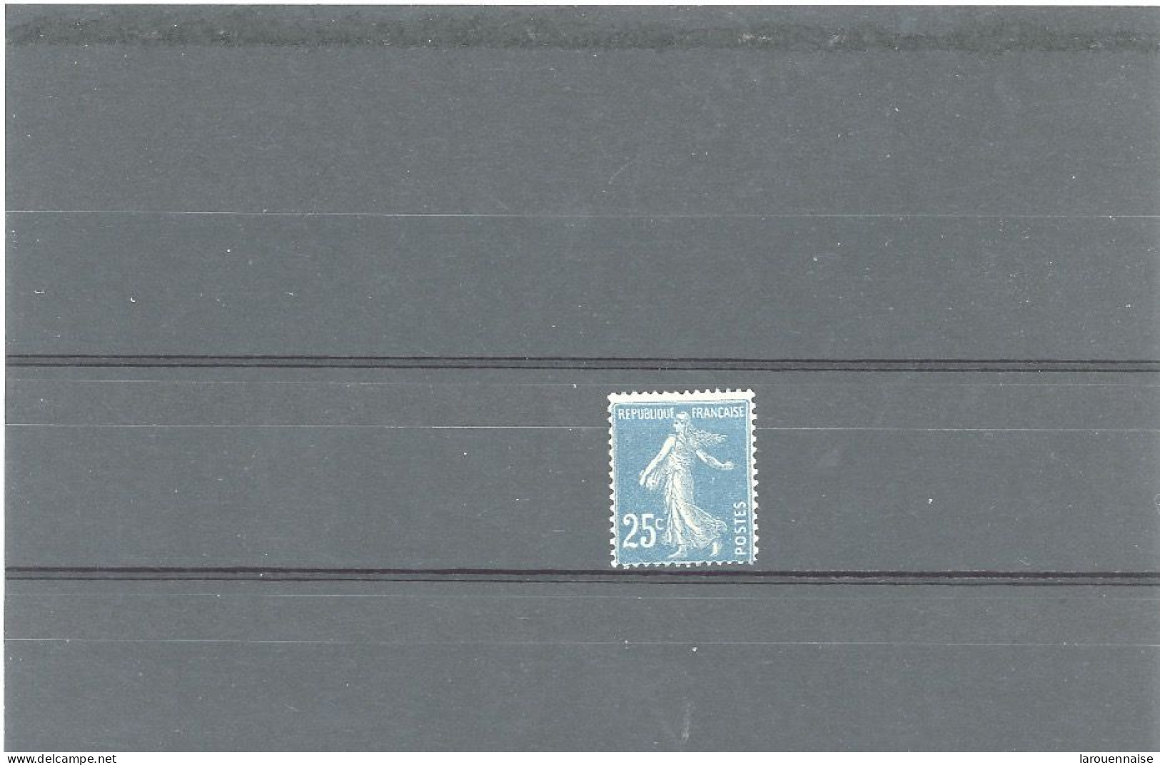 SEMEUSE CAMEE -N°140 S-N** 25c BLEU - IMPRESSION RECTO -VERSO - Unused Stamps