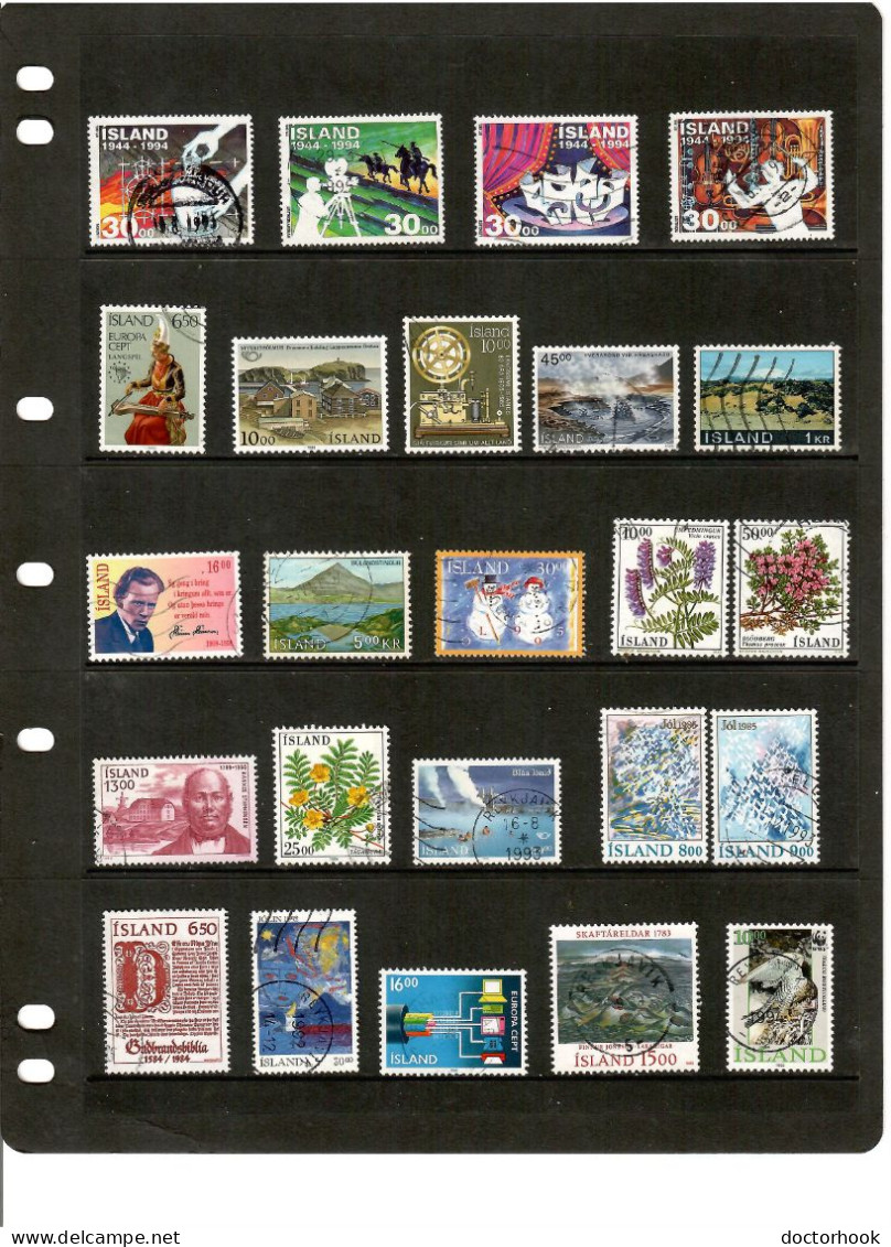 ICELAND---Collection Of USED DL-1244 - Collections (sans Albums)