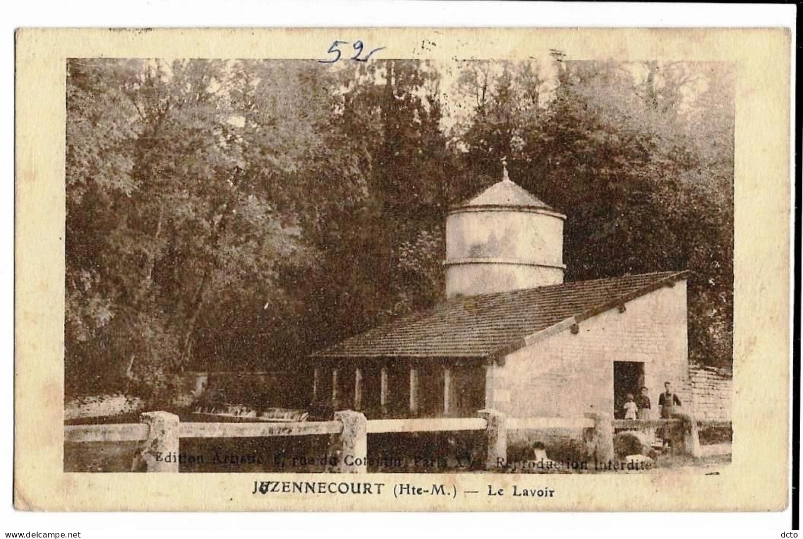 JUZENNECOURT (52) Le Lavoir (petit Cp 8x13, Envoi 1924; 52 écrit Au Stylo)) - Juzennecourt