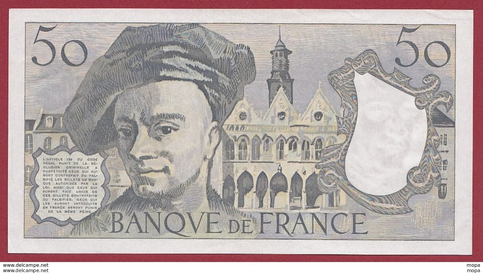 50 Francs "Quentin De La Tour " ----1978---AU -UNC/SPL---ALPH .E.13---AUCUN TROU D EPINGLE  -BILLET MAGNIFIQUE - 50 F 1976-1992 ''quentin De La Tour''