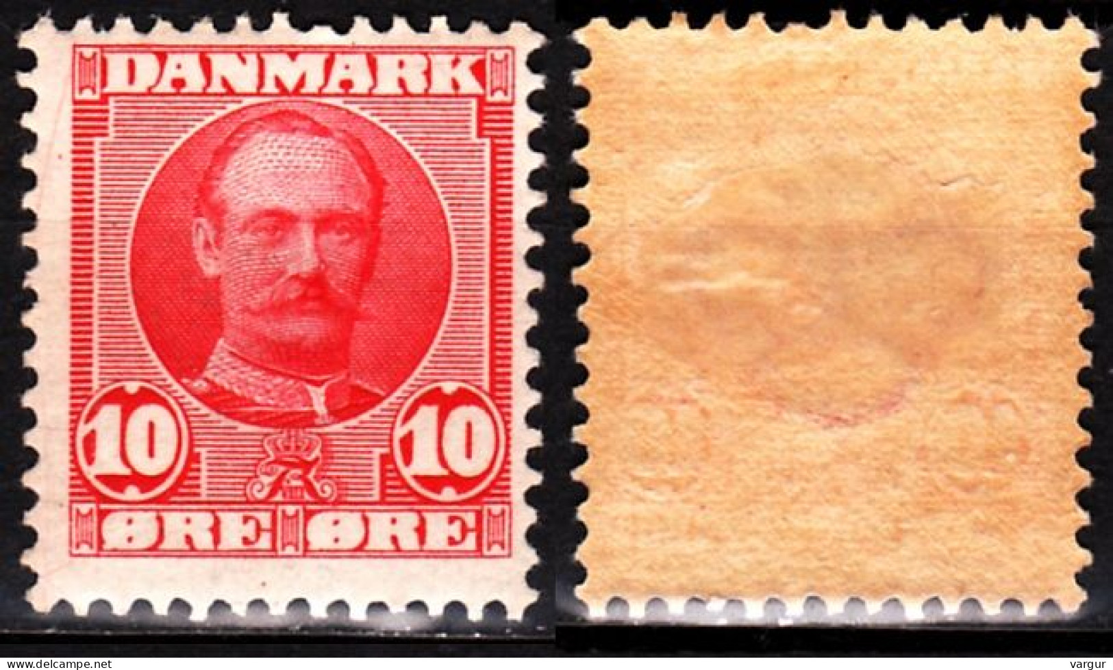 DENMARK 1907 Definitive: Frederik VIII, 10o Carmin, MNH - Neufs