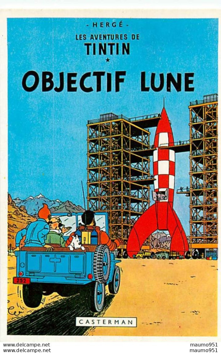 ILLUSTRATEUR HERGE - TINTIN OBJECTIF LUNE -  AVENTURES DE TINTIN PAR HERGE - Hergé