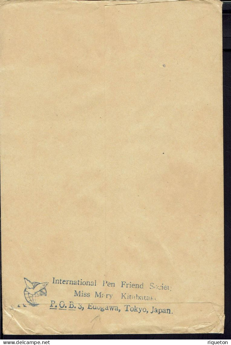 Japon. Enveloppe Avec Illustration, Oblitération Mécanique De Edogawa 17/10/1964, Pour La Belgique. B/TB. - Brieven En Documenten
