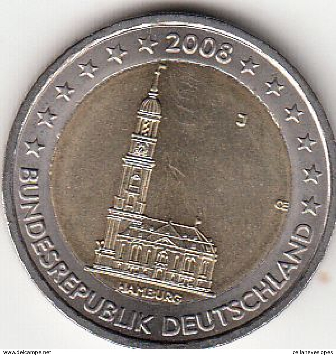 Germany, Moeda De 2 Euros De 2008 J, St. Michael`s Church, Uncirculated - Andere & Zonder Classificatie