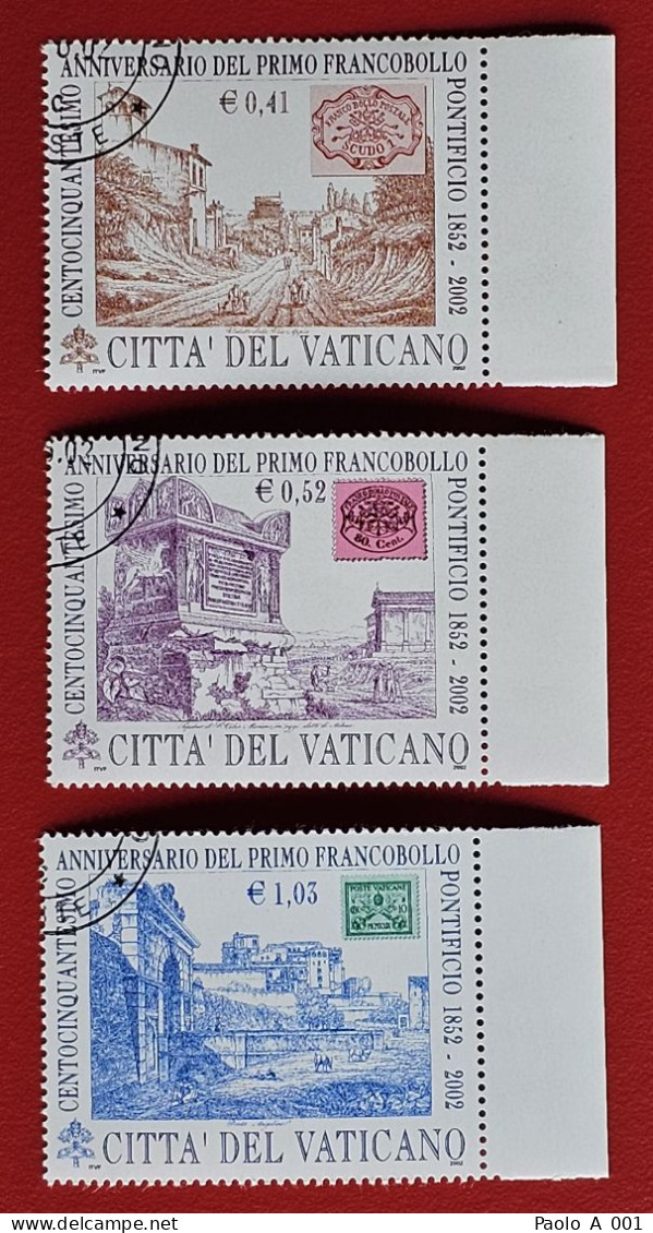 VATICANO VATIKAN VATICAN 2002 FIRST DAY 150 YEARS OF PONTIFICAL POST STAMPS FULL GUM - Gebraucht