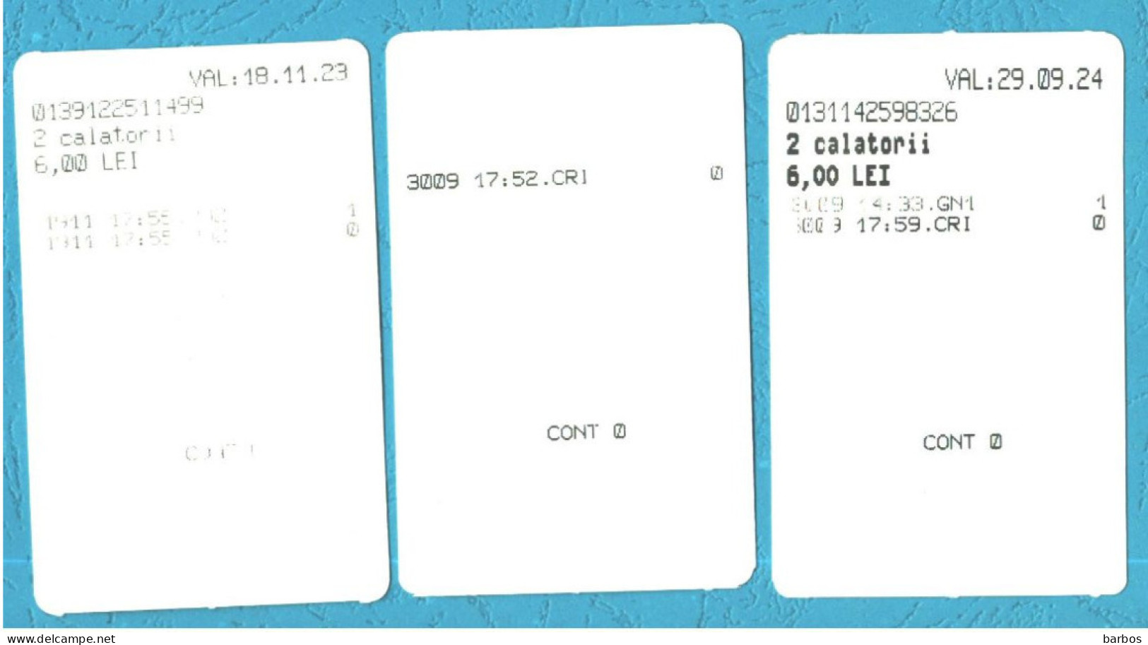 Romania  , Bucuresti  , Set Of 3 Metro Tickets  , Used - Europe