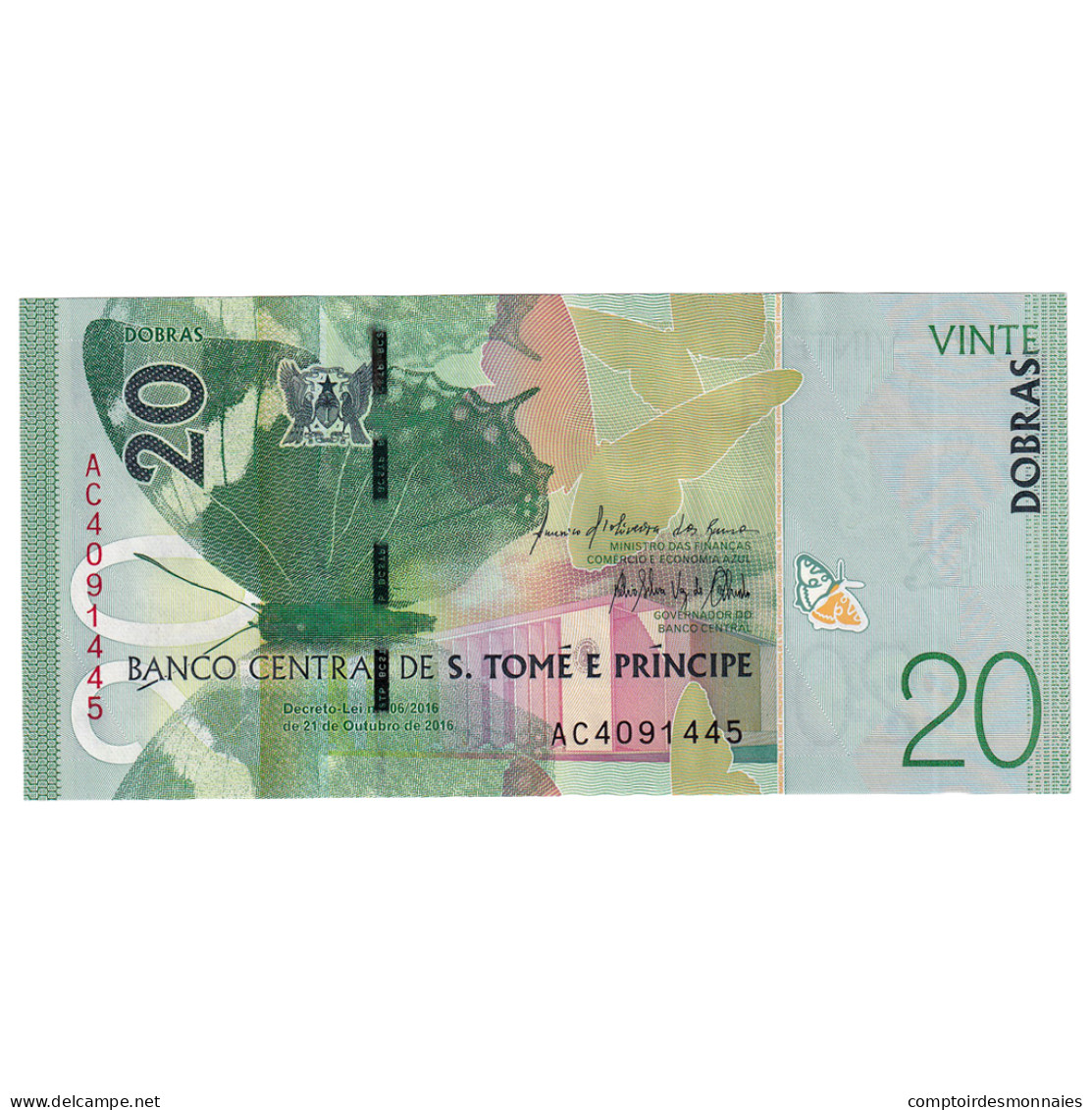 Billet, Sao Tomé-et-Principe, 20 Dobras, 2016, 2016-10-21, NEUF - Sao Tome En Principe