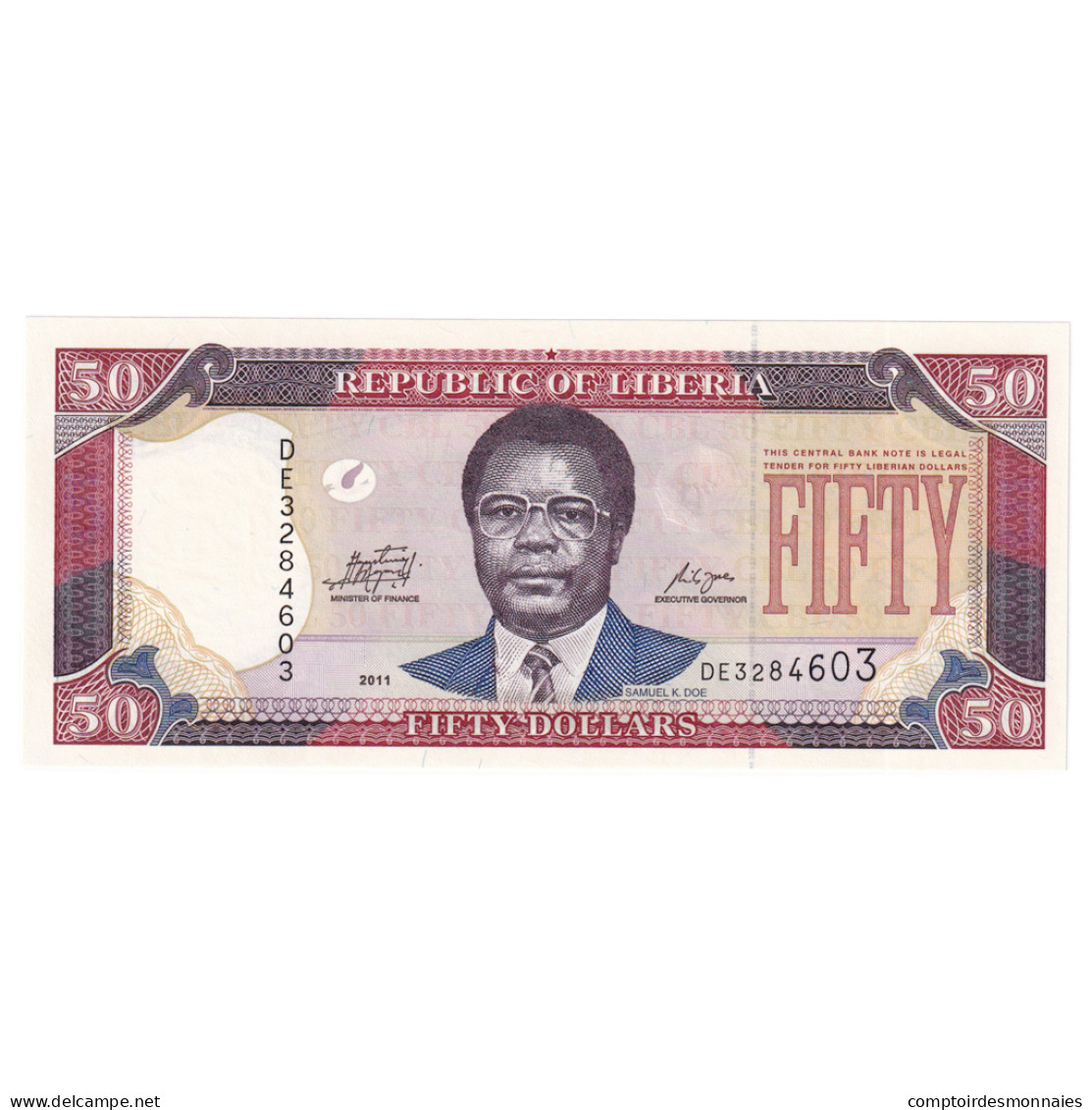 Billet, Libéria, 50 Dollars, 2011, KM:29d, NEUF - Liberia