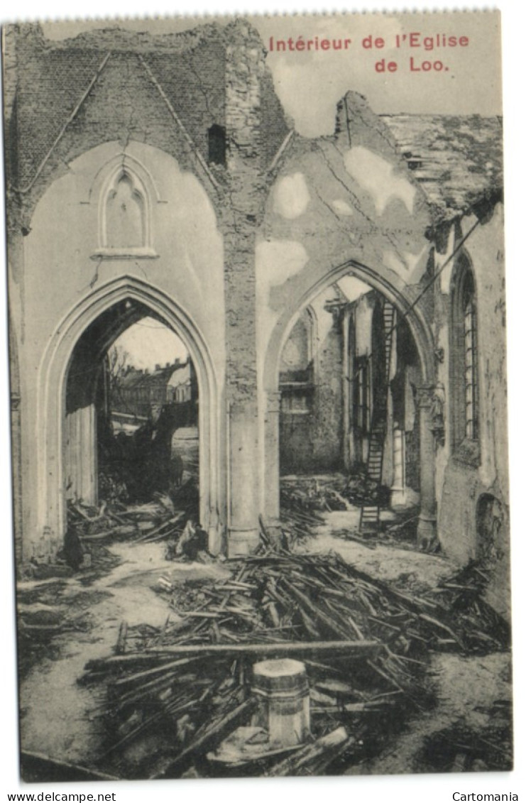 Intérieur De L'Eglise De Loo - Lo-Reninge