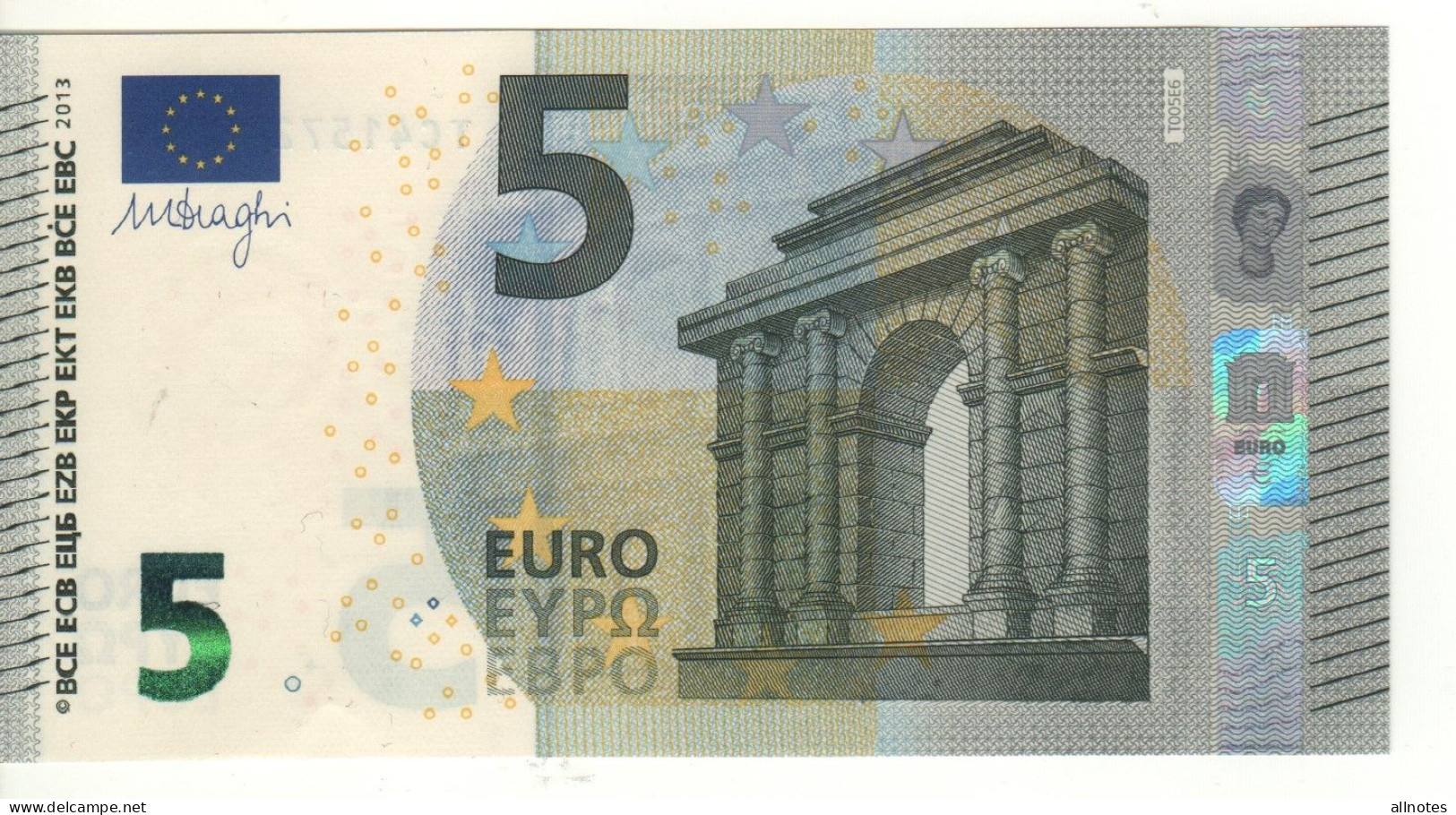 5 EURO  "Ireland"    DRAGHI    T 005 E6    TC4157243984  /  FDS - UNC - 5 Euro