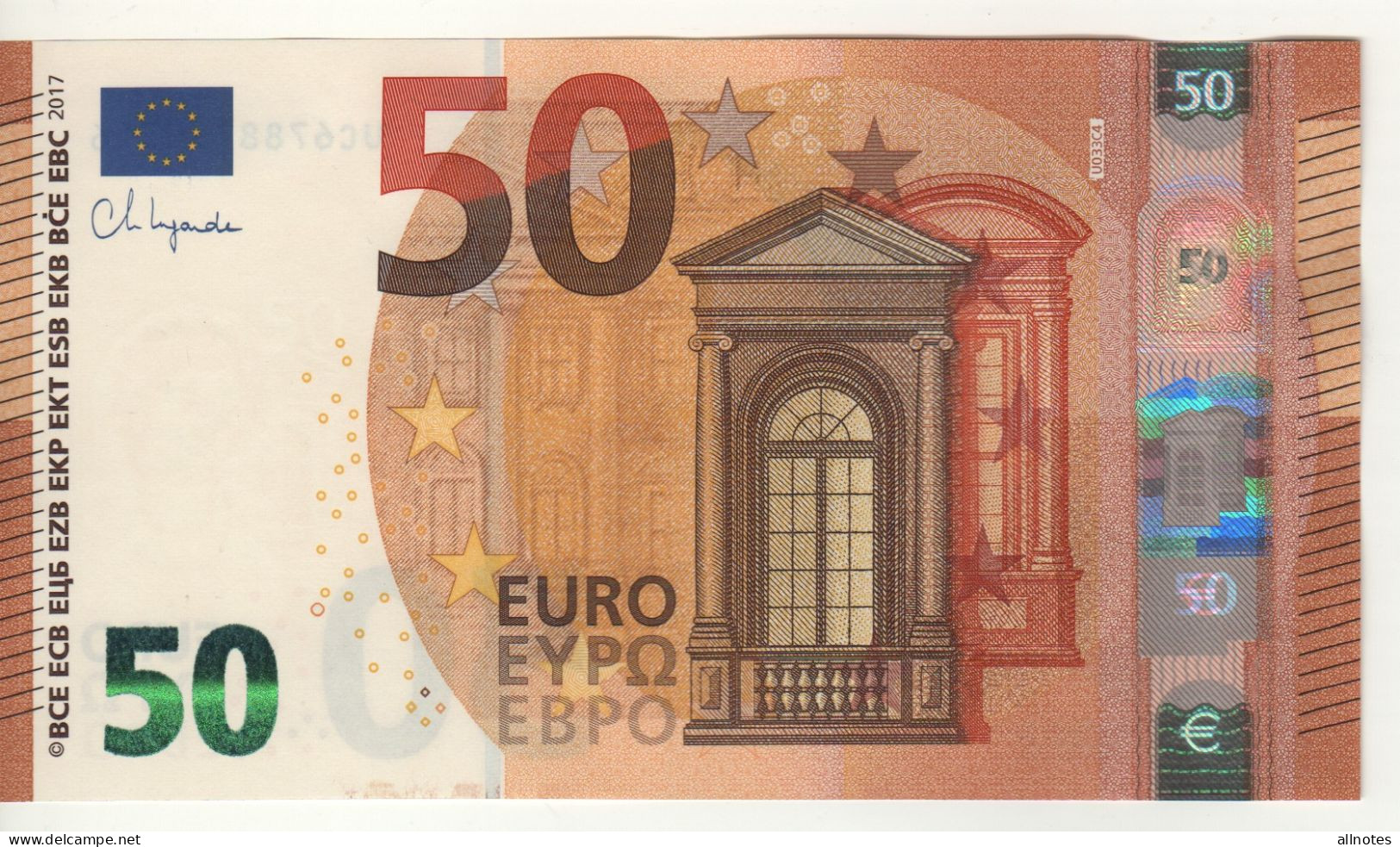 50 EURO   Firma   Ch.Lagarde    U 033 C4  UC6788790316   /   FDS - UNC - 50 Euro