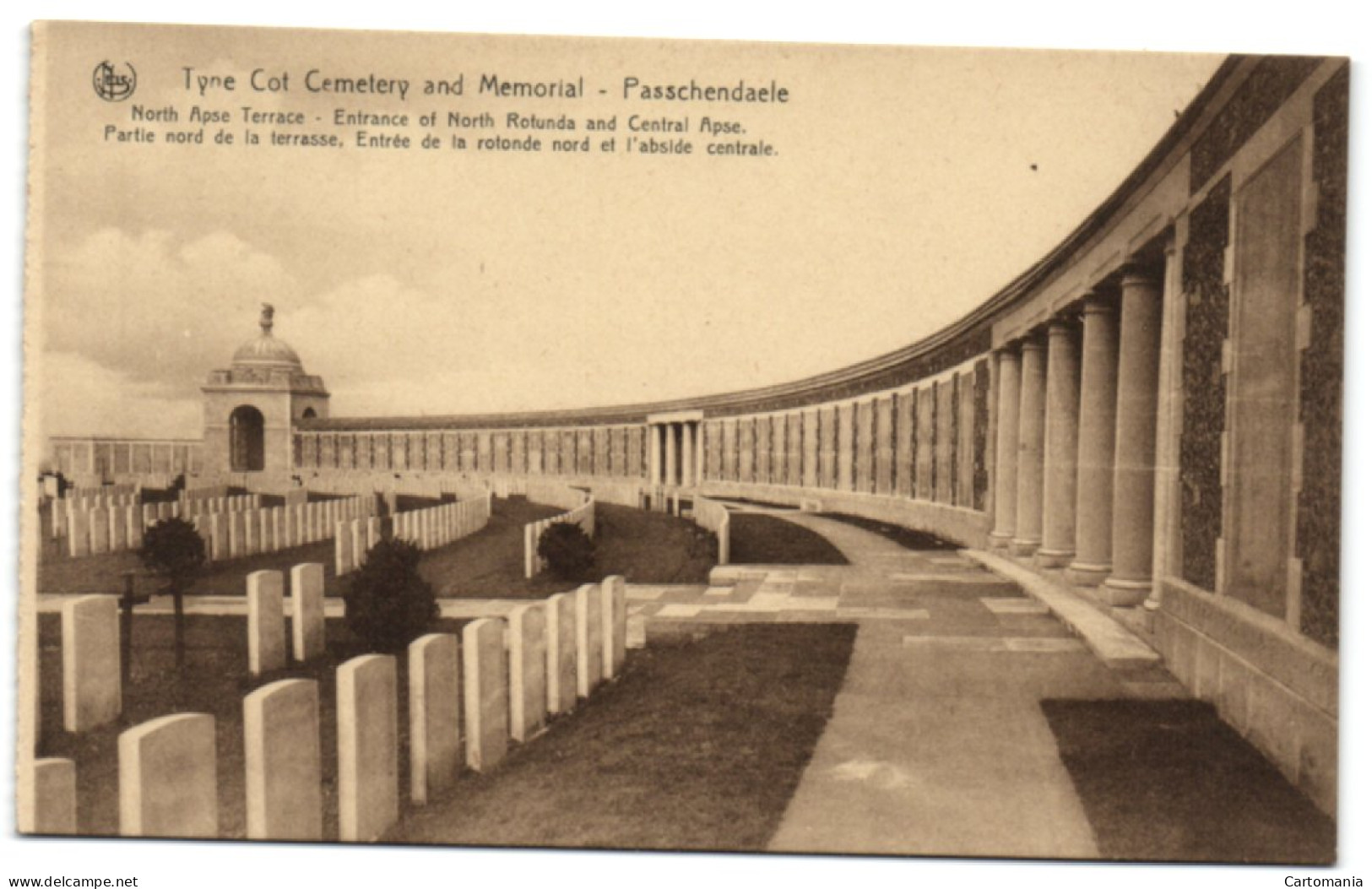 Passchendaele - Tyne Cot Cenetery And Memorial - North Apse Terrace - Entrance Of North Rotunda And Central Apse - Zonnebeke