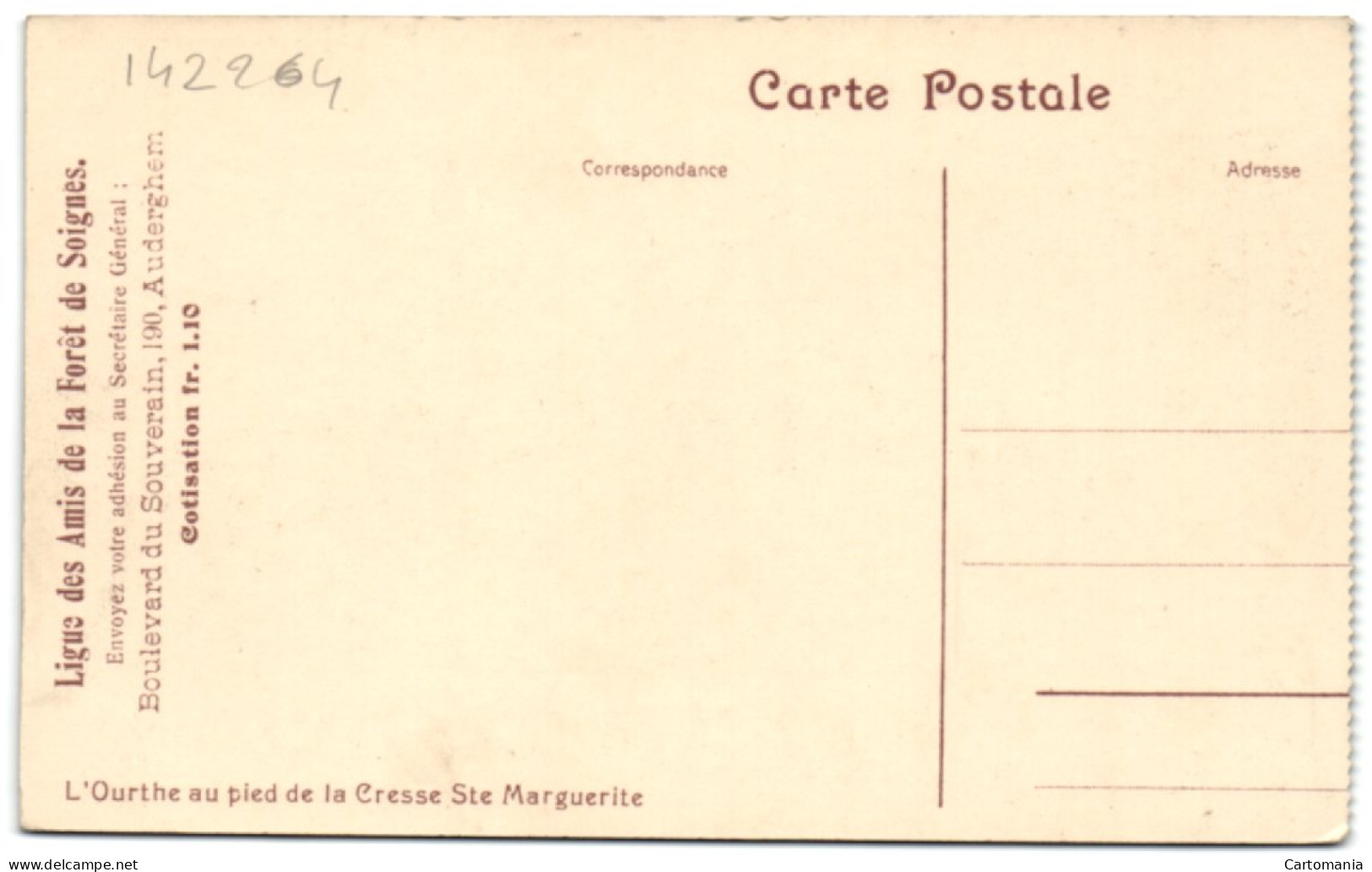 Ligue Des Amis De La Forêt De Soignes - L'Ourthe Au Pied De La Cresse Ste Marguerite - Oudergem - Auderghem