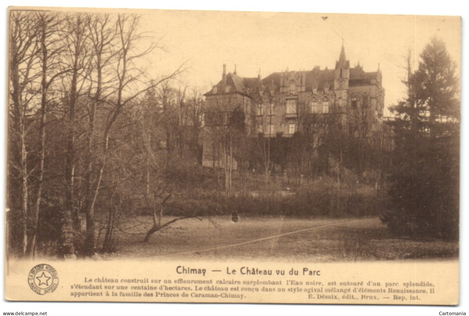 Chimay - Le Château Vu Du Parc - Chimay