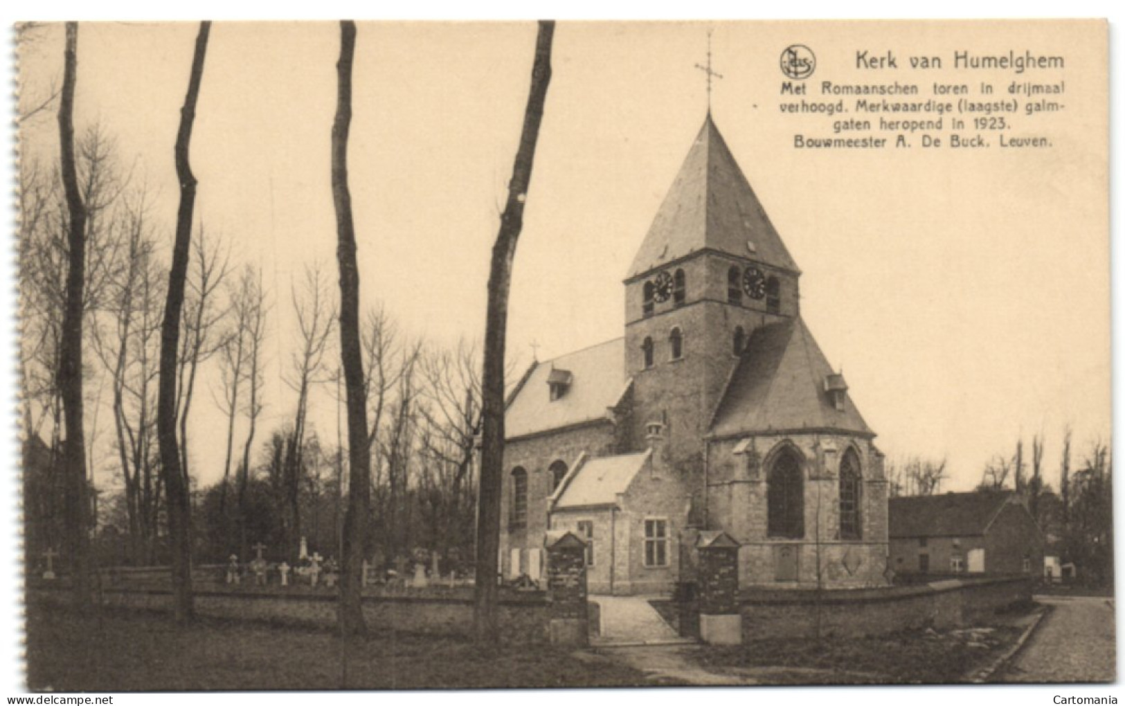 Kerk Van Humelghem - Met Romaanschen Toren In Drijmaal Verhoogd - Steenokkerzeel