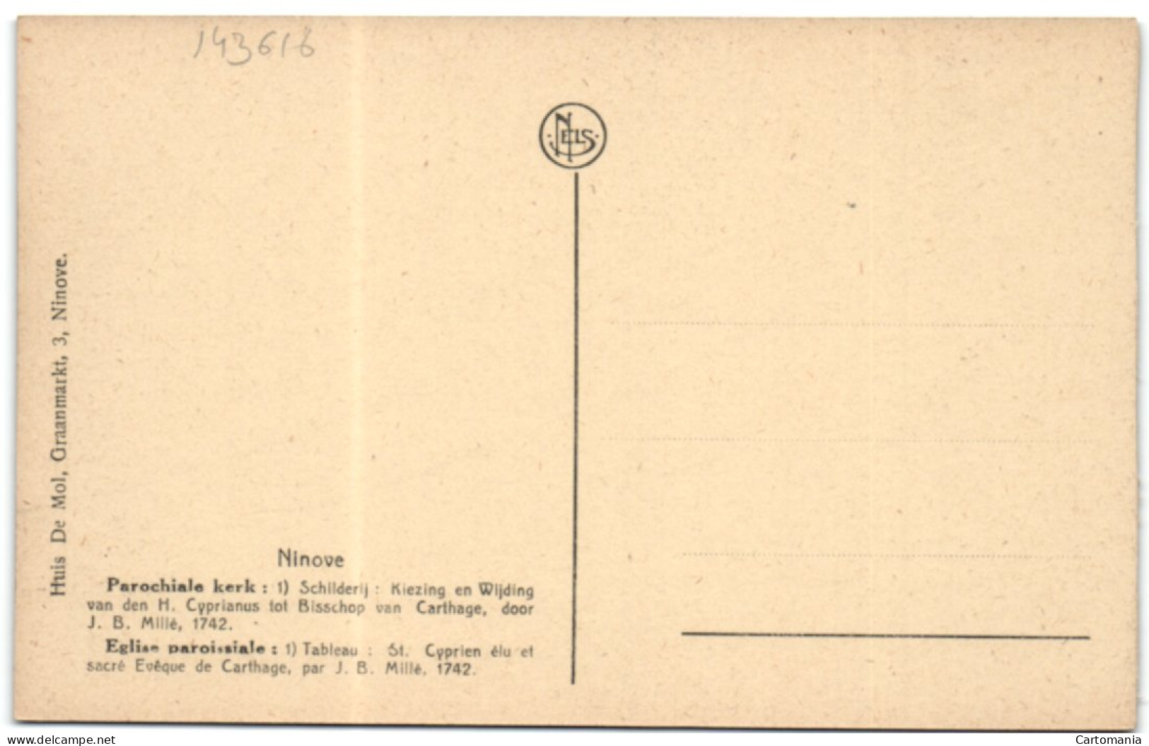 Ninove - Parochiale Kerk - Schilderij Kiezing En Wijding Van Den H. Cyprianus Tot Bisschop Van Carthage Door J.-B. Millé - Ninove