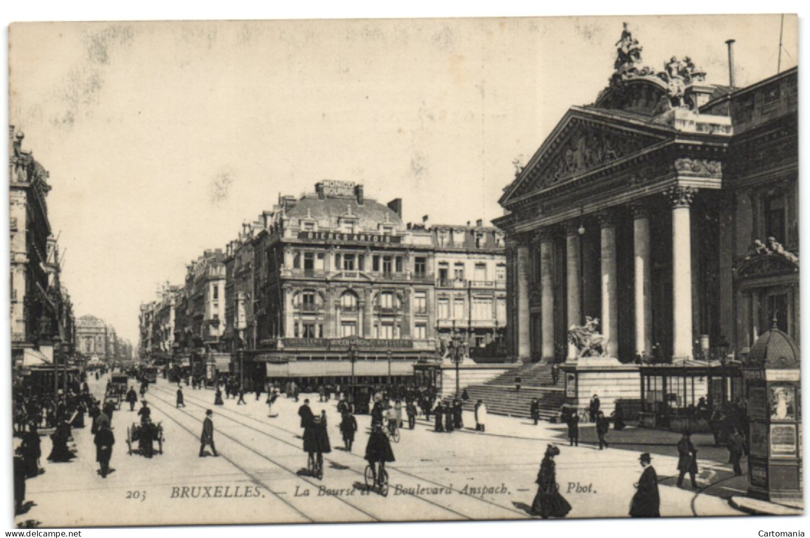 Bruxelles - La Bourse Et Le Boulevard Anspach - Bruxelles-ville
