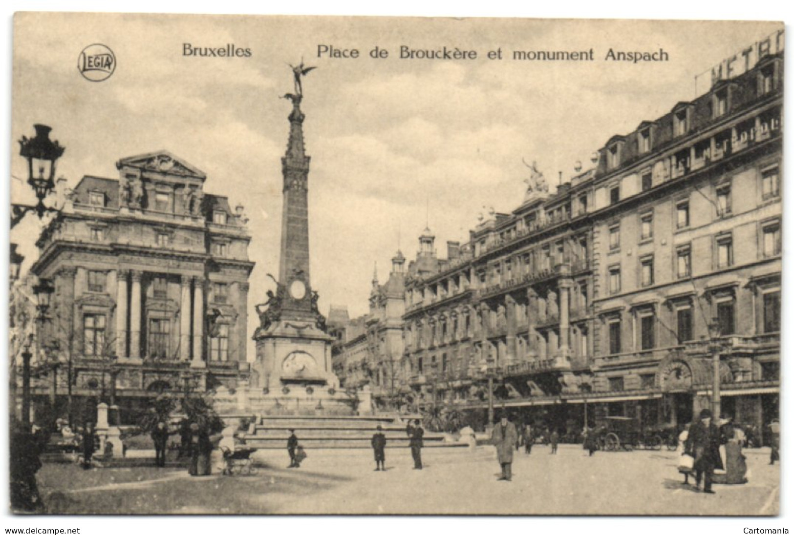 Bruxelles - Place De Brouckère Et Monument Anspach - Bruxelles-ville