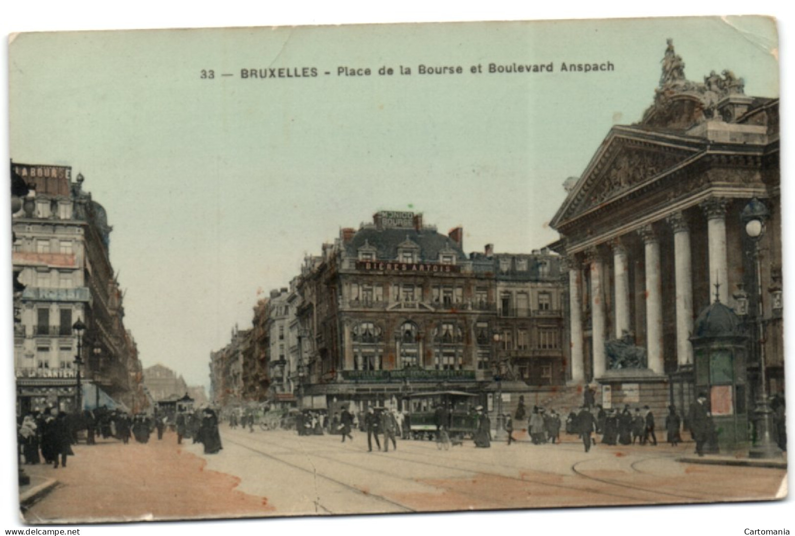 Bruxelles - Place De La Bourse Et Boulevard Anspach - Bruxelles-ville