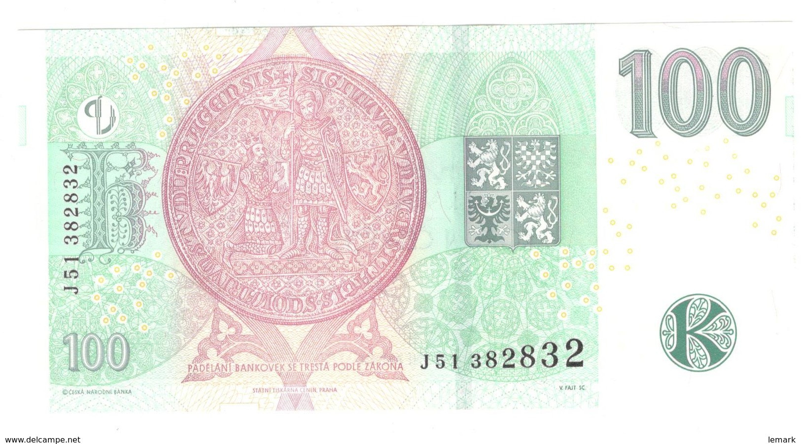 Czech Republic 100 Korun 2018 P18b UNC - Czech Republic