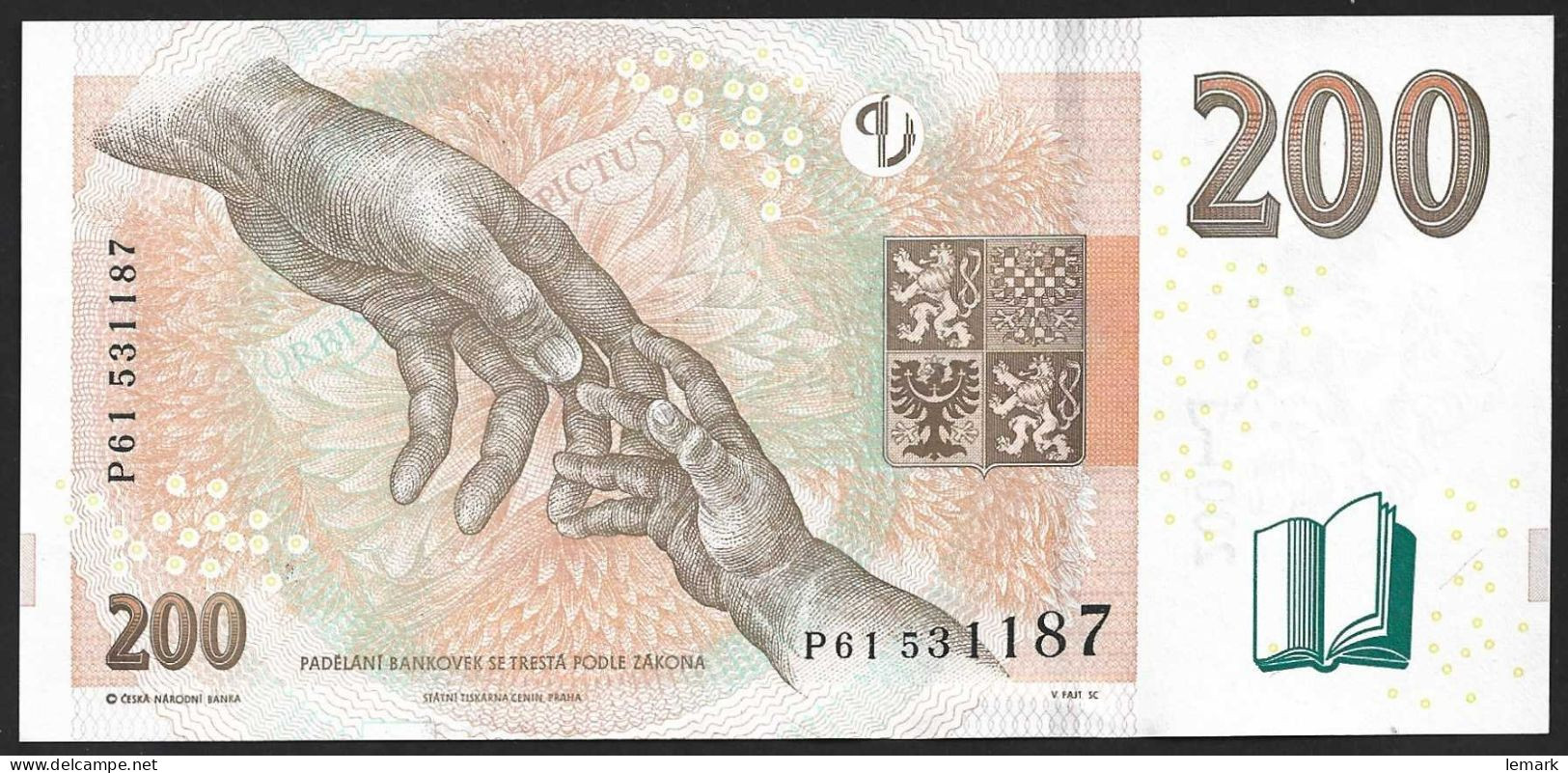 Czech Republic 200 Korun 2018 P19f UNC - República Checa