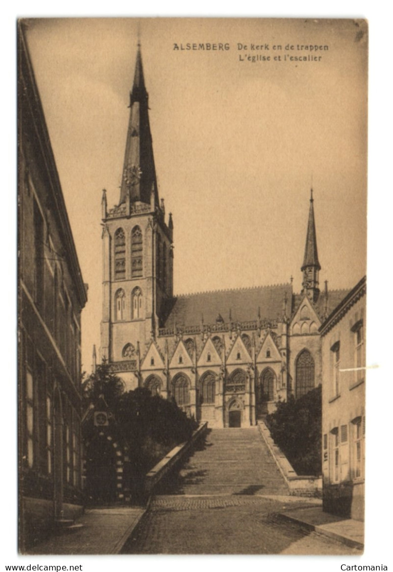 Alsemberg - De Kerk En De Trappen - Beersel