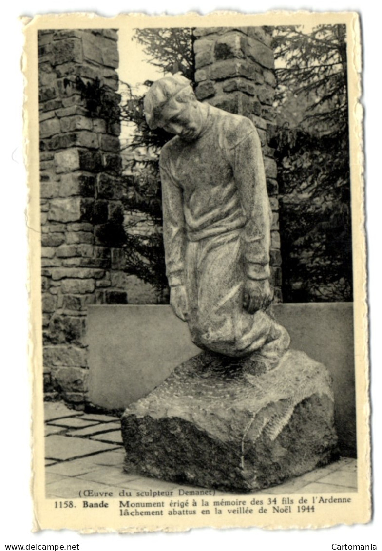 Bande - Monument érigé à La Mémoire Des 34 Fils De L'Ardenne Lâchement Abattus En La Veillée De Noël 1944 - Nassogne