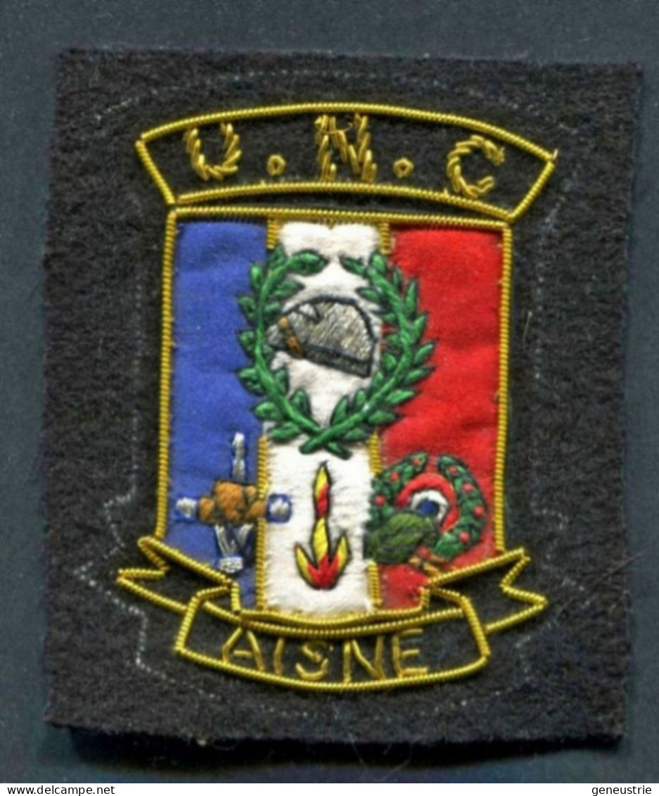 WW1 Bel écusson "U.N.C. / Aisne" Union Nationale Des Combattants - VILLERS-COTTERETS WWI - Ecussons Tissu