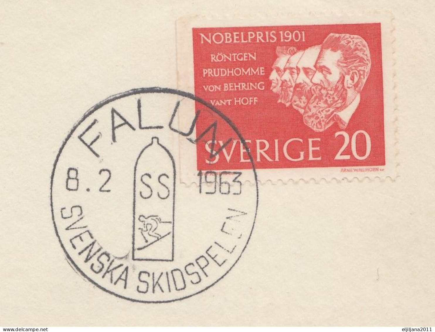 Action !! SALE !! 50 % OFF !! ⁕ Sweden / Sverige 1963  Skiing FALUN, SUNDSVALL, LULEA  3v Covers - Storia Postale