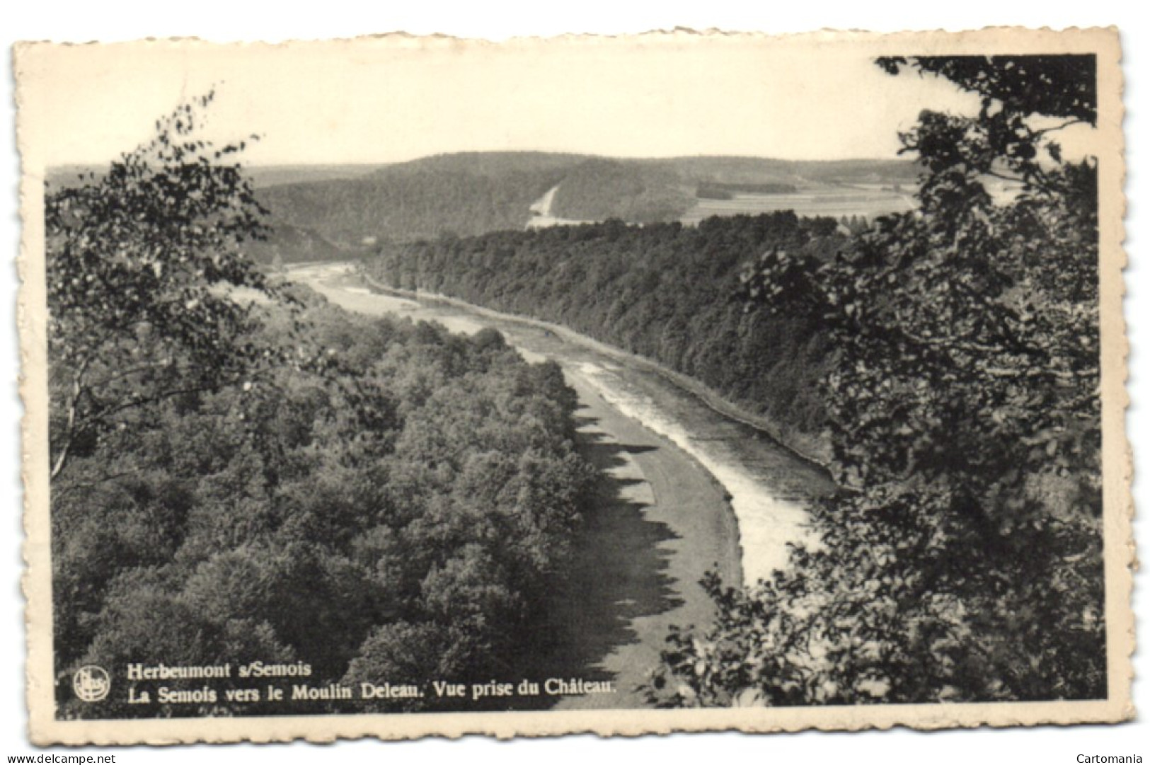 Herbeumont S/Semois - La Semois Vers Le Moulin Deleau - Vue Prise Du Château - Herbeumont