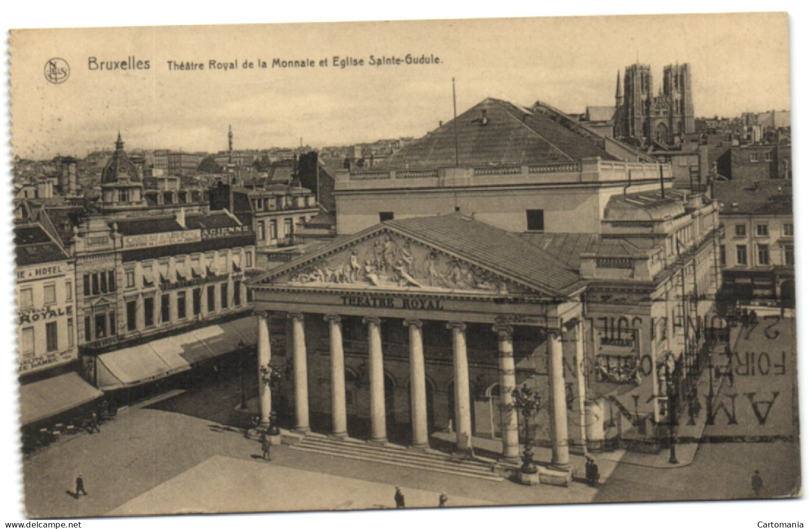Bruxelles - Théâtre Royal De La Monnaie Et Eglise Sainte-Gudule - Bruxelles-ville