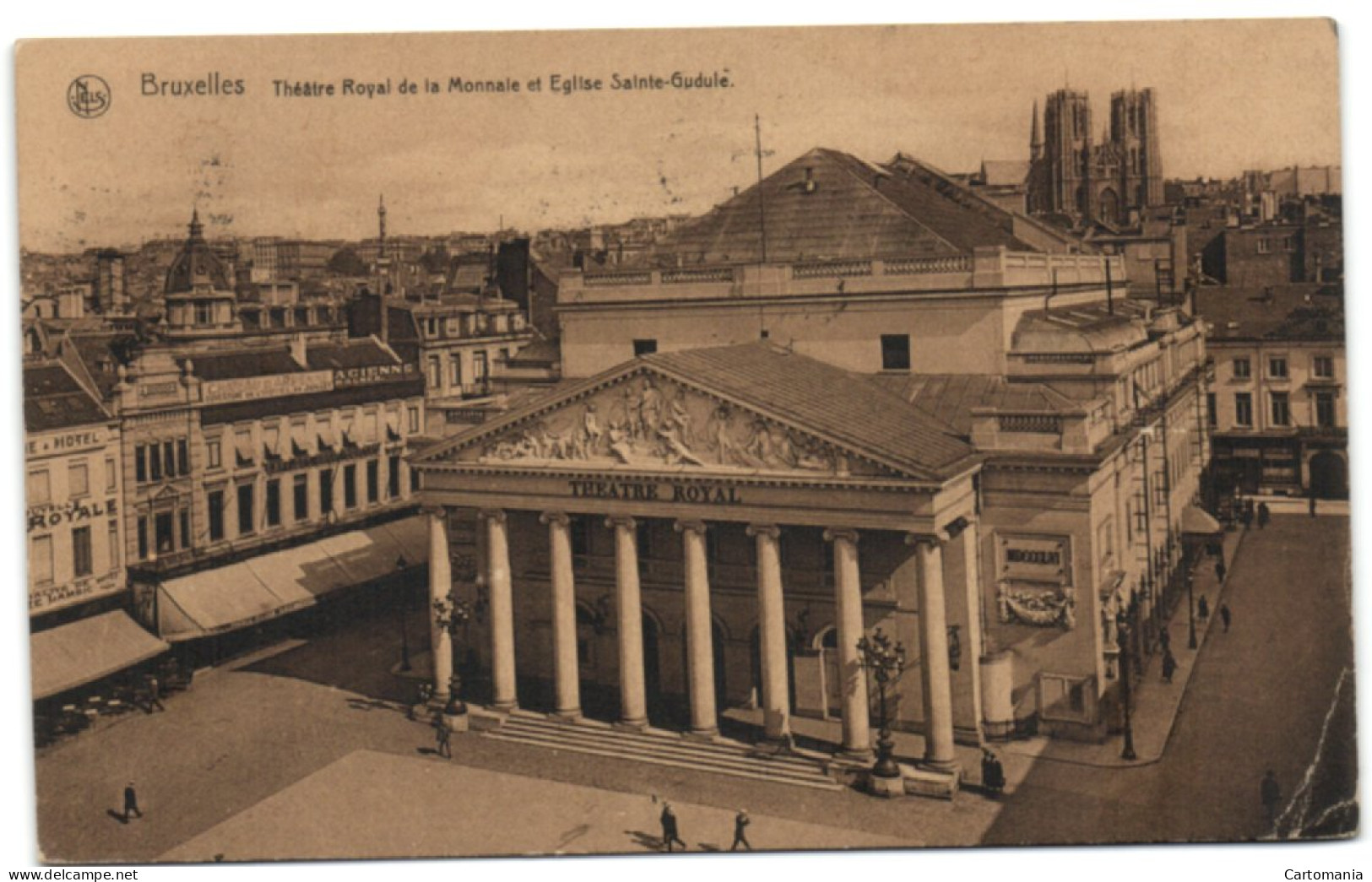 Bruxelles - Théâtre Royal De La Monnaie Et Eglise Sainte-Gudule (Nels Série Luxe N° 12) - Bruxelles-ville